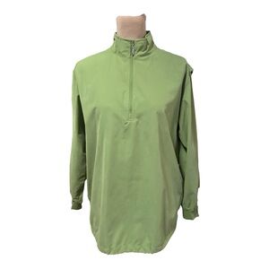 Page & Tuttle Women’s Green Cool Swing 1/4 Zip Golf Jacket Large Vented Pockets
